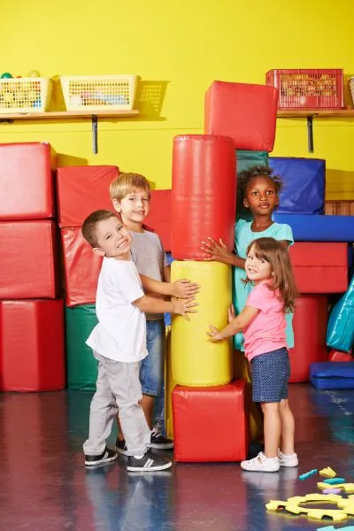 Kids Playing with Blocks